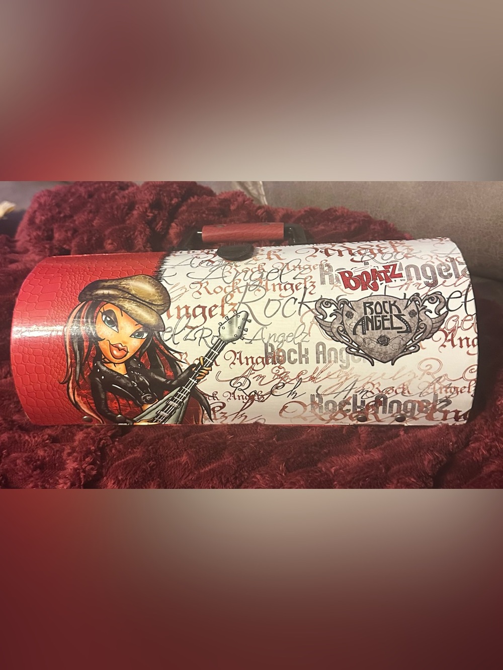 Rock Angel Red and White Storage Case